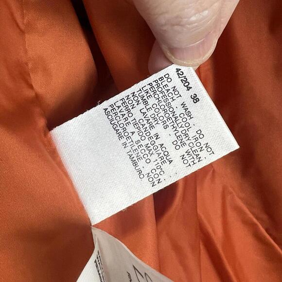 Max Mara Weekend By Max Mara Deep Orange Corduroy Lined Vest Size 4 - Picture 7 of 8